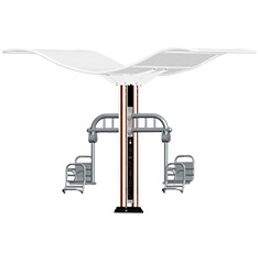 双柱坐蹬器(图4) 双柱坐蹬器(图4)